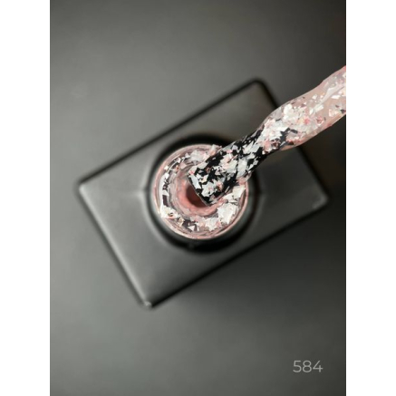Гель лак Star gel 584 Designer (9мл.) - з пластівцями Юкі