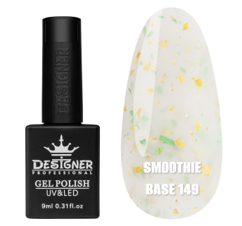 Базове покриття Smoothie Base 149 Designer (9 мл) - з дрібними шматочками фольги