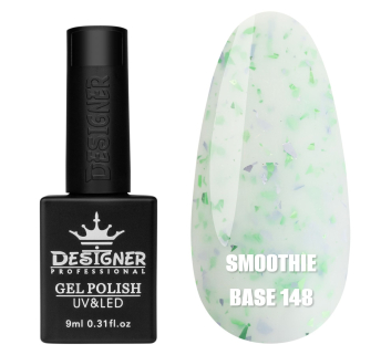 Базове покриття Smoothie Base 148 Designer (9 мл) - з дрібними шматочками фольги