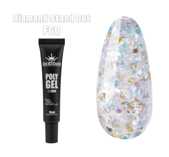 Полігель (15 мл.) Designer F60 Diamond Stand Out