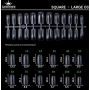 Fast gel tips №3 (Square, large size) - Гелеві типси Designer