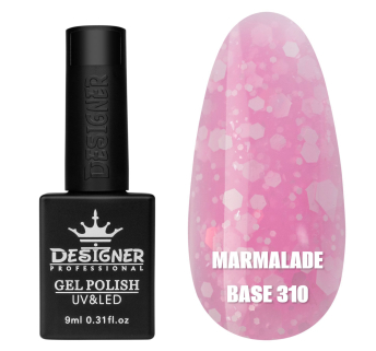 Кольорова база Marmalade base 310 Designer (9 мл.) - з білими конфетті