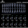 Fast gel tips №5 (Stiletto, medium size) - Гелеві типси Designer