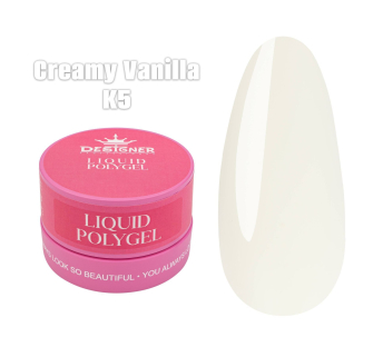 Жидкий полигель (30 мл., в банке) Designer К5 Creamy Vanilla