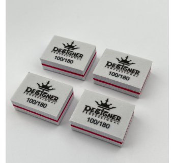 Міні баф прямокутний, 3.5 см Білий 100/180 гріт- Designer
