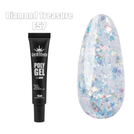 Полігель (15 мл.) Designer F57 Diamond Treasure