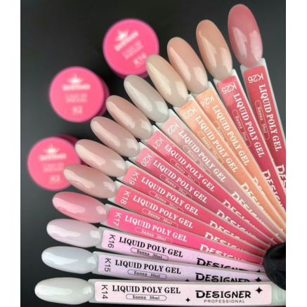 Рідкий полігель (30 мл., в банці) Designer К18 Crystal Pink