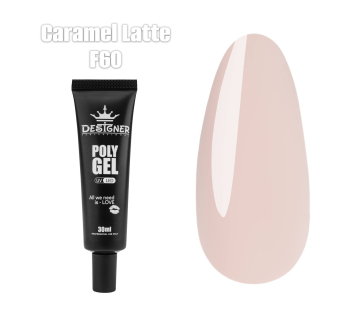 Полигель Caramel Latte F60 (30 мл.) Designer