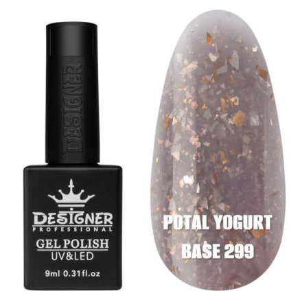 Кольорова база Potal yogurt base 299 Designer (9 мл.) - з кольоровою поталлю