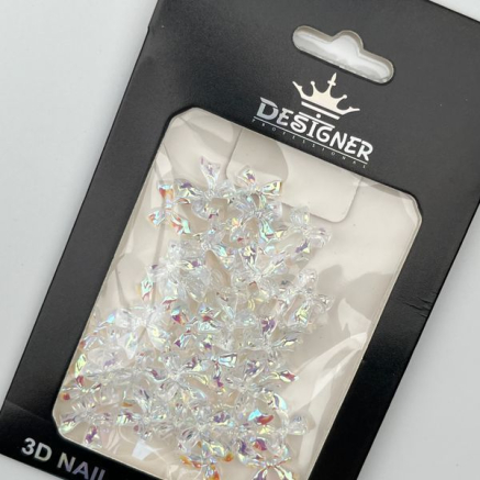Об'ємний декор для дизайну нігтів 'Голографічні бантики' Designer - B12