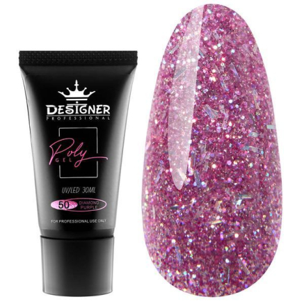 Полігель 30 мл Designer Diamond Purple №50
