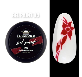 Gel Paint P5 (Червоний) 5 мл. - Гель фарба Designer