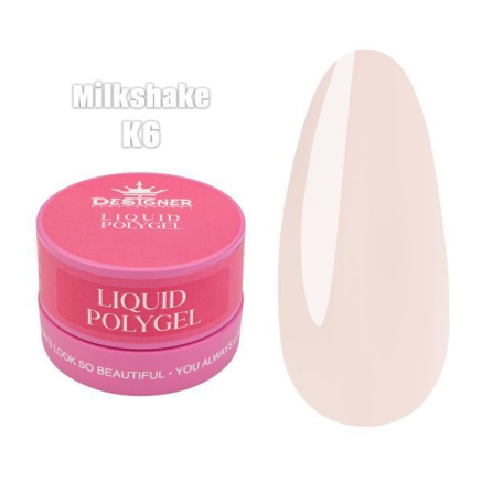 Рідкий полігель (30 мл., в банці) Designer К6 Milkshake