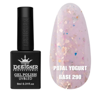 Кольорова база Potal yogurt base 290 Designer (9 мл.) - з кольоровою поталлю