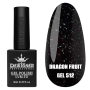 Гель лак Dragon fruit 512 Designer (9мол) - з чорно-білими крапками
