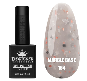 Кольорова база Marble base 164 Designer (9 мл) - з різнокольоровою поталлю