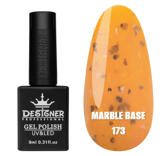 Кольорова база Marble base 173 Designer (9 мл) - з різнокольоровою поталлю