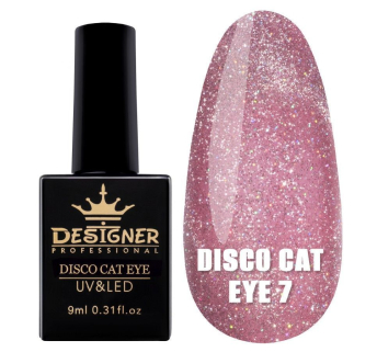 Світловідбивний гель-лак Disco Cat Eye №7, 9 мл., Designer (Котяче око)