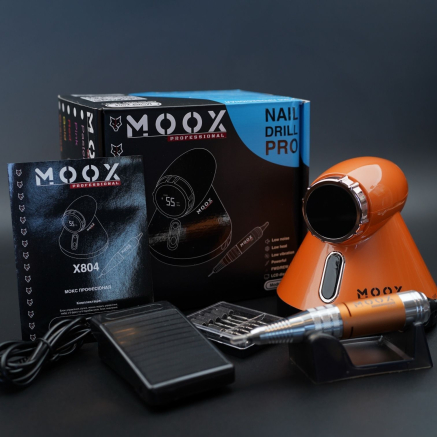 Фрезер Мокс X804 (Orange) на 55 000 об/хв. та 80W. для манікюру та педикюру Фрезер Мокс X804 (Orange) на 55 000 об/хв. та 80W. для манікюру та педикюру