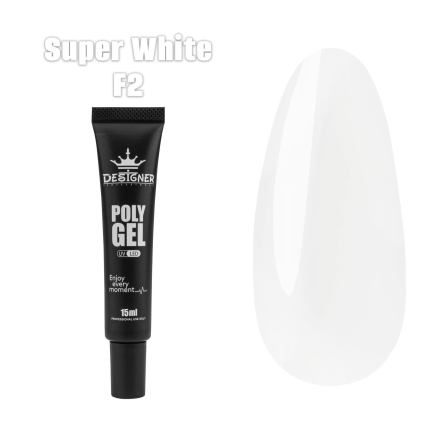 Полігель (15 мл.) Designer F2 Super white