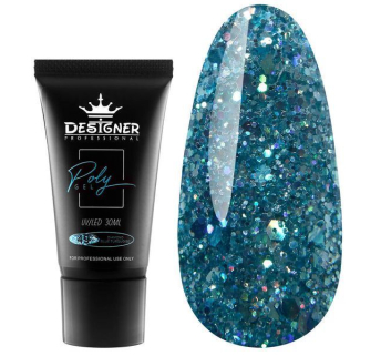 Полігель 30 мл Designer Diamond Blue Turquoise №49