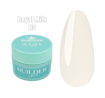 Builder Gel 55 мл., Designer (Моделюючий гель) R3 Royal Milk