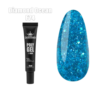 Полігель (15 мл.) Designer F74 Diamond Ocean