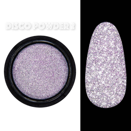 Disco powder №2 - Світловідбивна втирка Designer - Бузкова