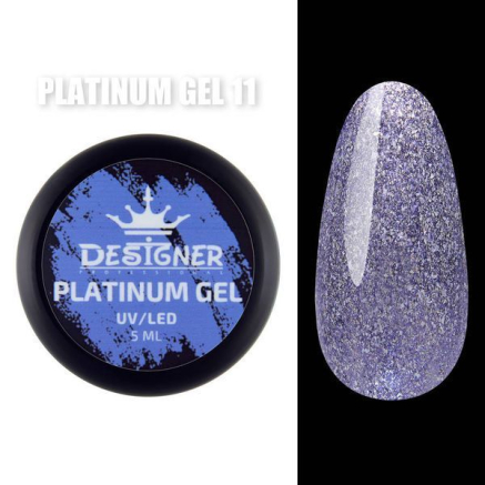 Platinum Gel 5 мл., Designer (Гель з шиммером) - Фіолетово-синій №11