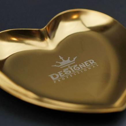 Металевий лоток для інструментів (Золото) 9,3 х9, 3см. 'Серце' Designer - Н