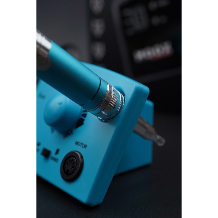 Фрезер Мокс X104 (Light blue) на 45 000 об/хв. та 65W. для манікюру та педикюру Фрезер Мокс X104 (Light blue) на 45 000 об/хв. та 65W. для манікюру та педикюру