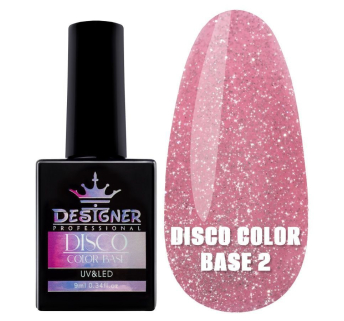 Світловідбивне базове покриття №2 (Рожева барбі), 9 мл. - Disco Color Base Designer
