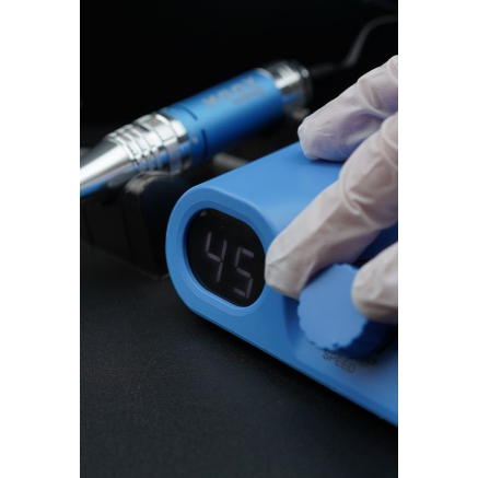 Фрезер Мокс X100 (Sky blue) на 45 000 об/хв. та 70W. для манікюру та педикюру Фрезер Мокс X100 (Sky blue) на 45 000 об/хв. та 70W. для манікюру та педикюру