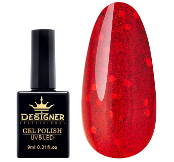 Гель-лак Designer Party Time - K292 'Насичено-червоний'