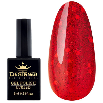 Гель-лак Designer Party Time - K292 'Насичено-червоний'