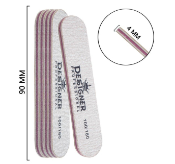 Двостороння овальна міні пилка (100/180 грит.) - Nailfile Designer