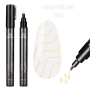 Chrom metal nail pen (Gold) - ручка для дизайну нігтів Designer