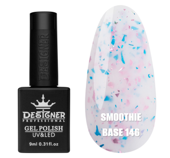 Базове покриття Smoothie Base 146 Designer (9 мл) - з дрібними шматочками фольги