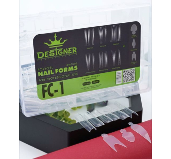 Набор FC-1 верхние формы (144 шт) + силиконовые молды (36 шт.) для наращивания и французкого маникюра Designer