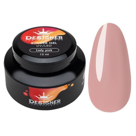 Strong Builder Gel 15 мл., Designer (Моделюючий гель), Lady Pink №5