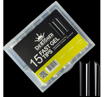 Fast gel tips №15 (Arch, large size) - Гелевые типсы Designer