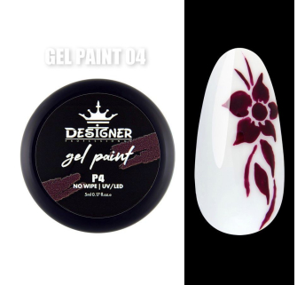 Gel Paint P4 (Баклажановий) 5 мл. - Гель фарба Designer