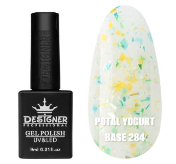Кольорова база Potal yogurt base 284 Designer (9 мл.) - з кольоровою поталлю