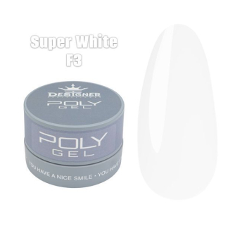 Полігель (30 мл., в банці) Designer F3 Super White
