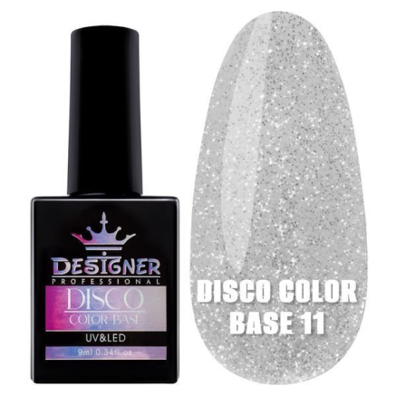 Світловідбивне базове покриття №11 (Молочно-білий), 9 мл. - Disco Color Base Designer