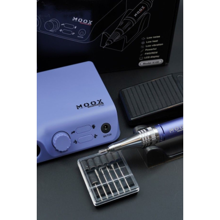 Фрезер Мокс X100 (Purple) на 45 000 об/хв. та 70W. для манікюру та педикюру Фрезер Мокс X100 (Purple) на 45 000 об/хв. та 70W. для манікюру та педикюру