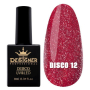 Світловідбивний гель-лак №12 (Рубіновий), 9 мл. - Disco gel polish Designer