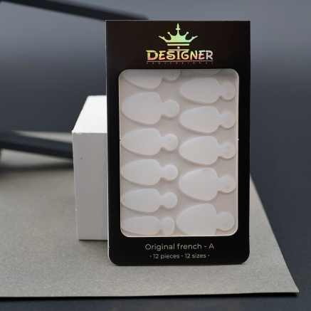 Nail Molds 12шт. (Original french - A) - Силіконові молди різних розмірів для дизайну нігтів та французького манікюру Designer