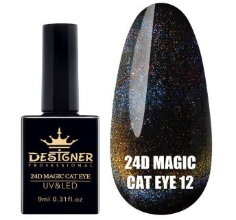 Гель-лак 24D Magic Cat Eye №12, 9 мл., Designer (Котяче око)