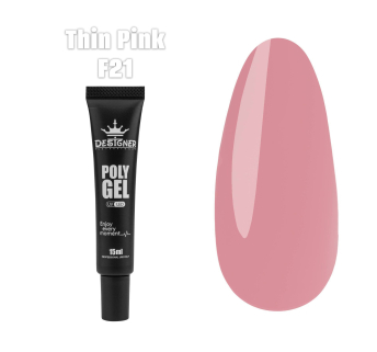 Полігель (15 мл.) Designer F21 Thin pink